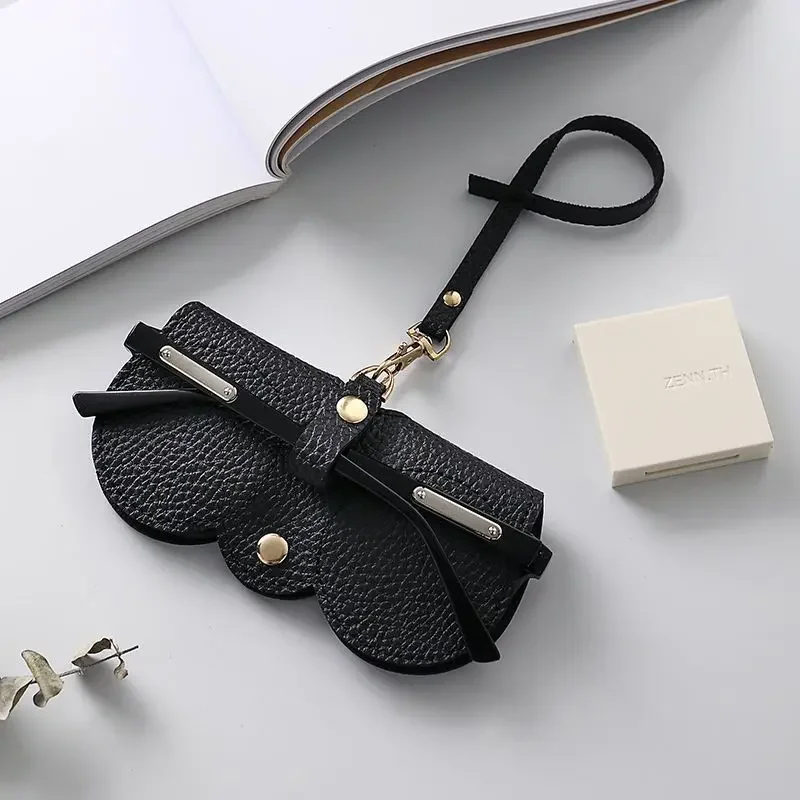 NEW PU Sunglasses Bag Portable Eyeglass Case Sunglasses Protection Cover Cute Eyeglass Clip Simple Eyeglass Bag