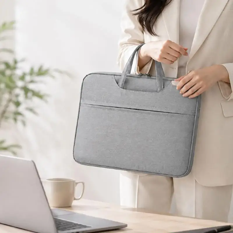 Portable Laptop Briefcase Handbag for Men Women, 13.3/14/15/15.6 Inch Notebook Sleeve Case, Cover for Office Commute School