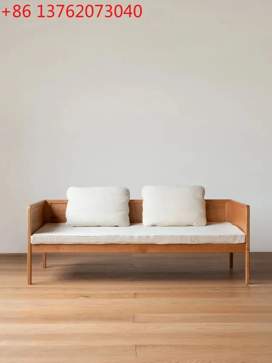 

Bed, Chinese modern Arhat bed, Japanese log solid wood living room, chaise longue, simple sofa bed
