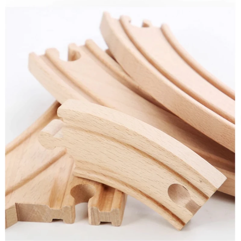 Holz kleine Gleis Zug Spielzeug Kinder Set Magnet zug Bulk Zubehör Spur k x Spur Junge Geburtstag Spielzeug Geschenk x10