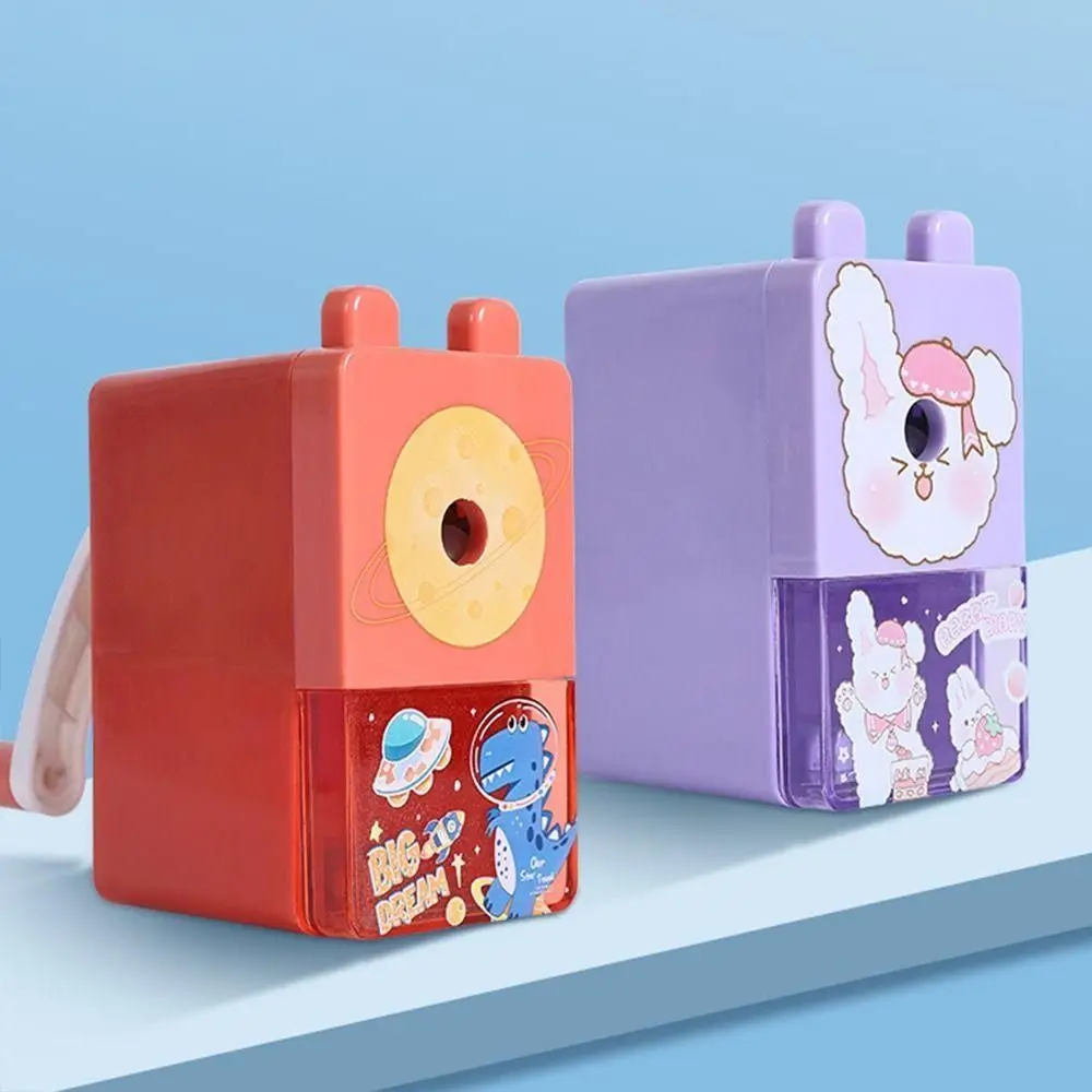 Student Stationery Cartoon Pencil Sharpener Pencil Tool Cartoon Manual Pencil Sharpener Single Hole