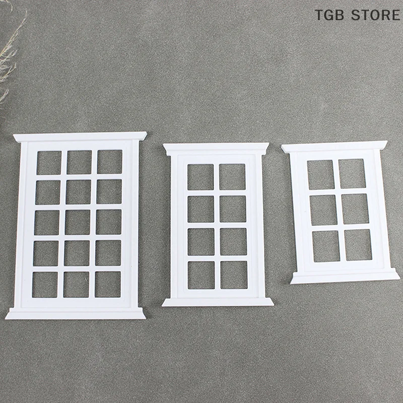 1Pcs PLA White Miniature Window Frame Model Decoration Windows Dollhouse 1/12 Mini Furniture Toy