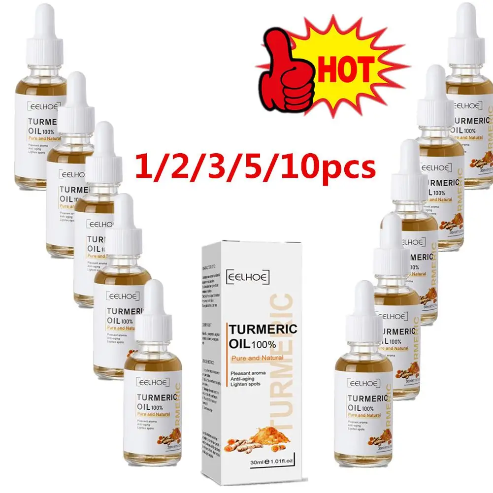 30ml Turmeric Oil Skin To Lightening Acne Dark Patches Acne Bright Skin Dark Spot Corrector Anti Aging Face Whitening Serum Care