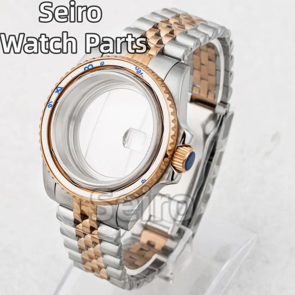 40 مللي متر 200 متر مقاوم للماء غواص ساعة حافظة الياقوت الزجاج ل SUB GMT يخت NH35 NH36 NH34 Miyota8215 2824 حركة اليوبيل حزام #1