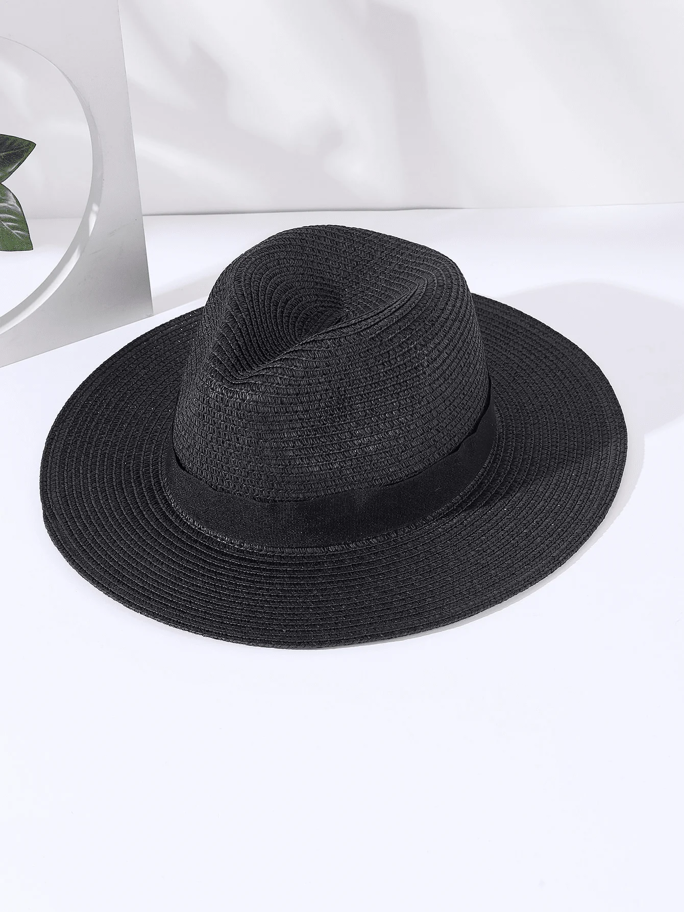 Summer collapsible large eaves custom logo straw hat eco-friendly breathable outdoor beach sunshade wide brim straw hats