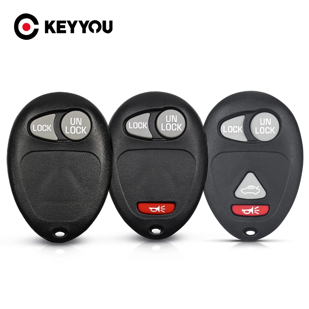 KEYYOU 3/4 Buttons Remote Control Original Car Key Shell Case For Chevrolet Colorado Canyon H3 2006-2010 fit For Buick