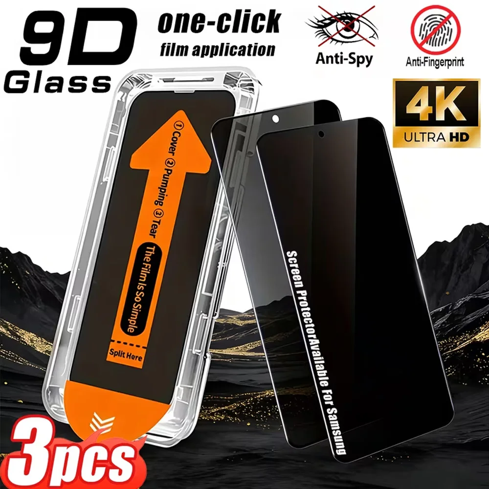 1-3Pcs Privacy Screen Protectors For Samsung A56 A36 A35 A25 A16 A26 A17 A34 A55 A15 A24 A22 A32 A52S Tempered Glass One click