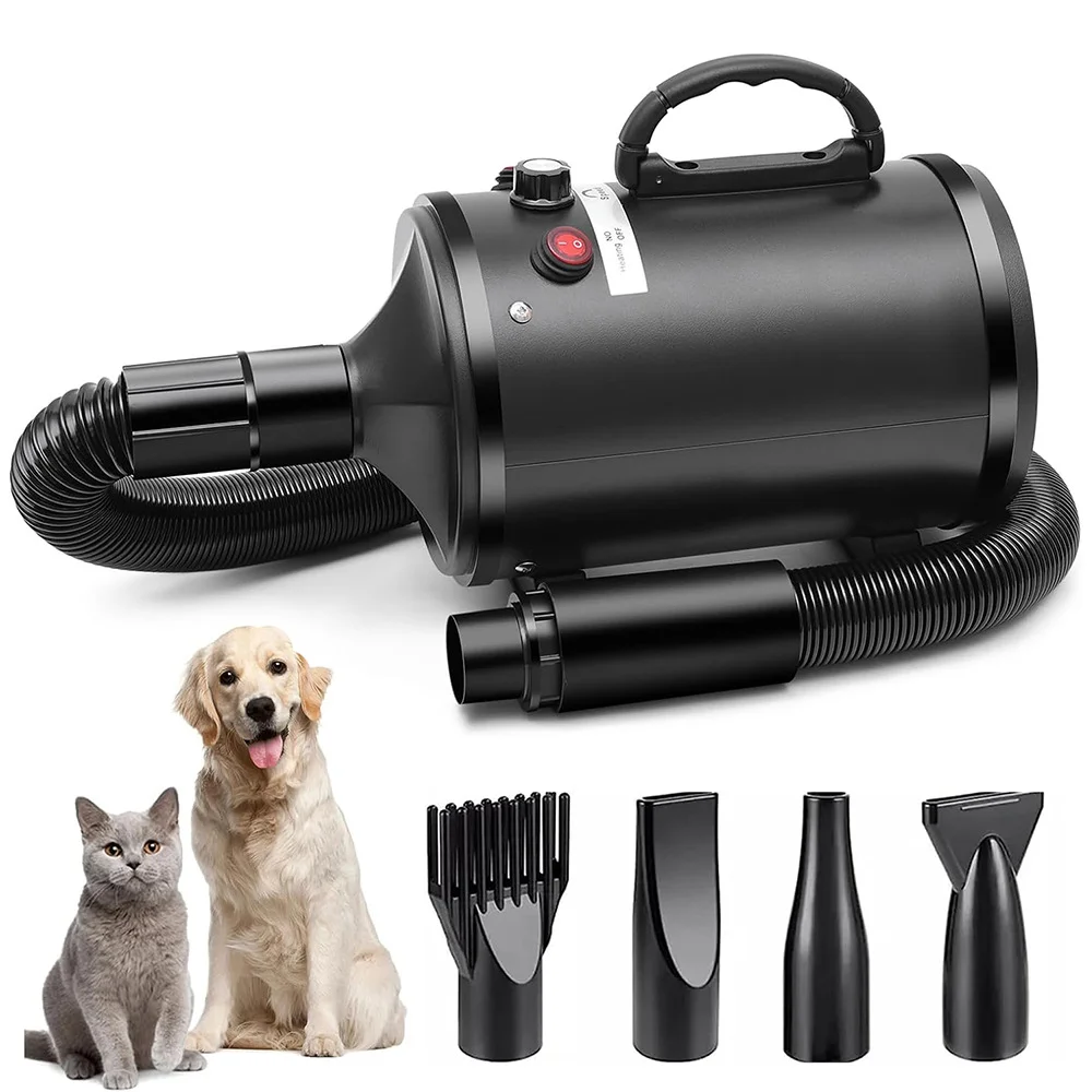 Intelligent Adjustable Speed Pet Hair Dryer, High Speed Dog Blower, Quick Drying Pet Water Blower For Grooming Salon & Home Use