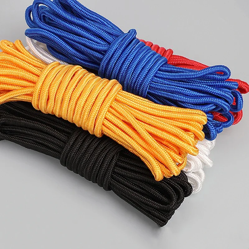 10m 4/6/8mm Thicken Nylon Rope Anti-slip Wear-Resistant Strong Binding Rope DIY Outdoor Clothesline Quilt Rope Handicrafts