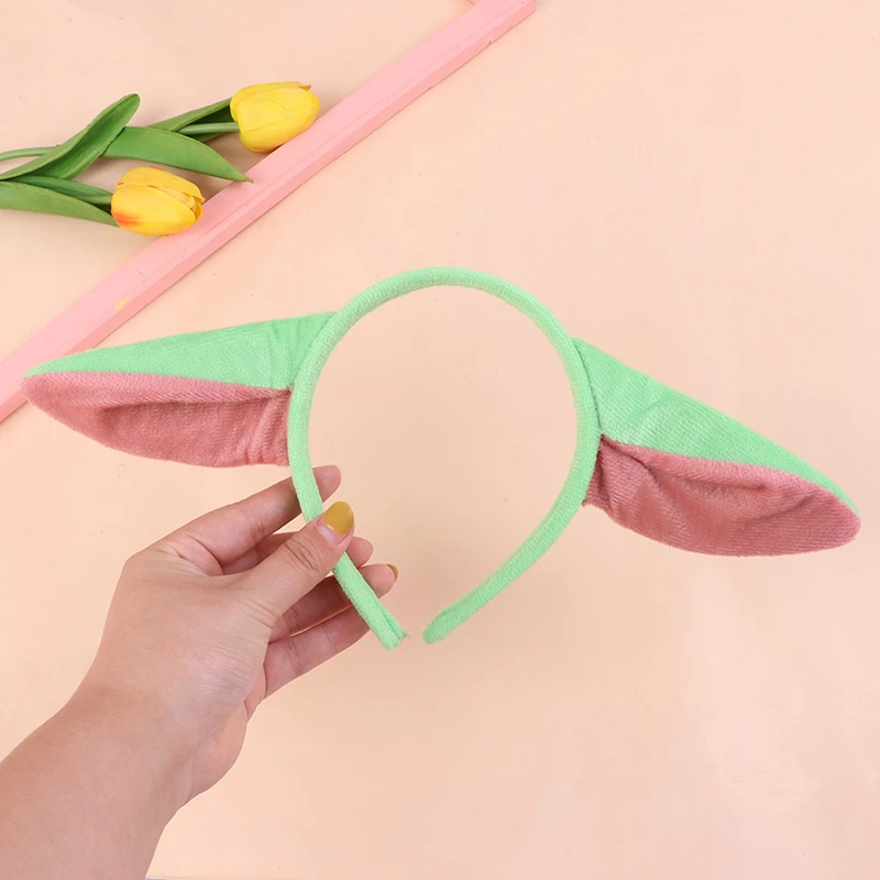 Baby Yoda Headband Plush Hair Accessories Anime Figure Cosplay Alien Hair Hoop Hairband Band Cartoon Girl Gift