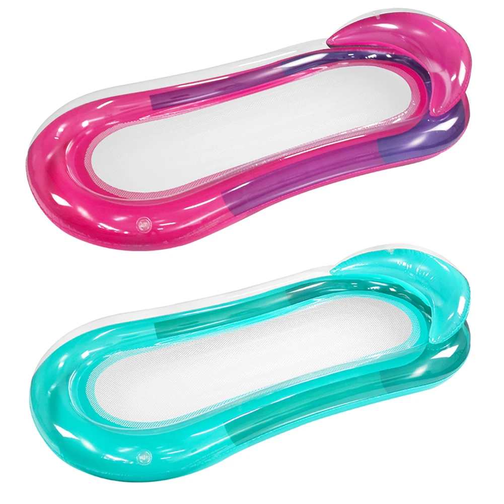 Colchão de ar inflável em pvc, cama flutuante de água dobrável, bico portátil à prova de vazamento, resistente ao desgaste, acessórios para piscina