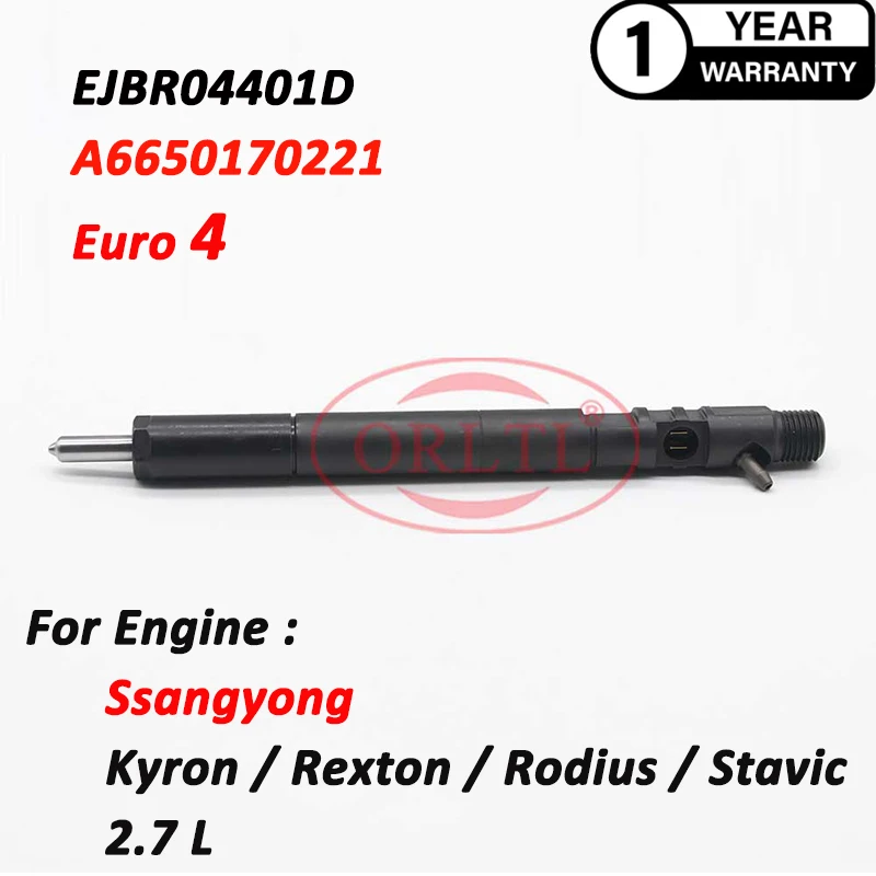 Nozzle A6650170221 Ssangyong Injector EJBR04401D Diesel Sprayer 6650170221 For Delphi Rexton Fuel Gun EJBR04401Z