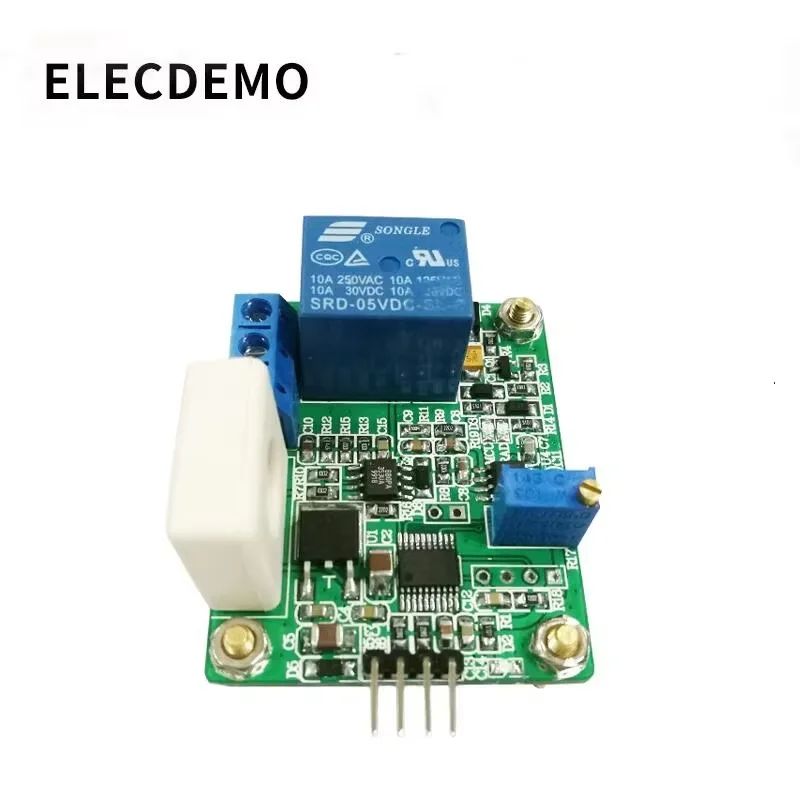 High Precision Hall Current Sensor Module, DC/AC 30A Range, UART TTL Serial Output, Overcurrent Protection, PCB Board，WCS1800