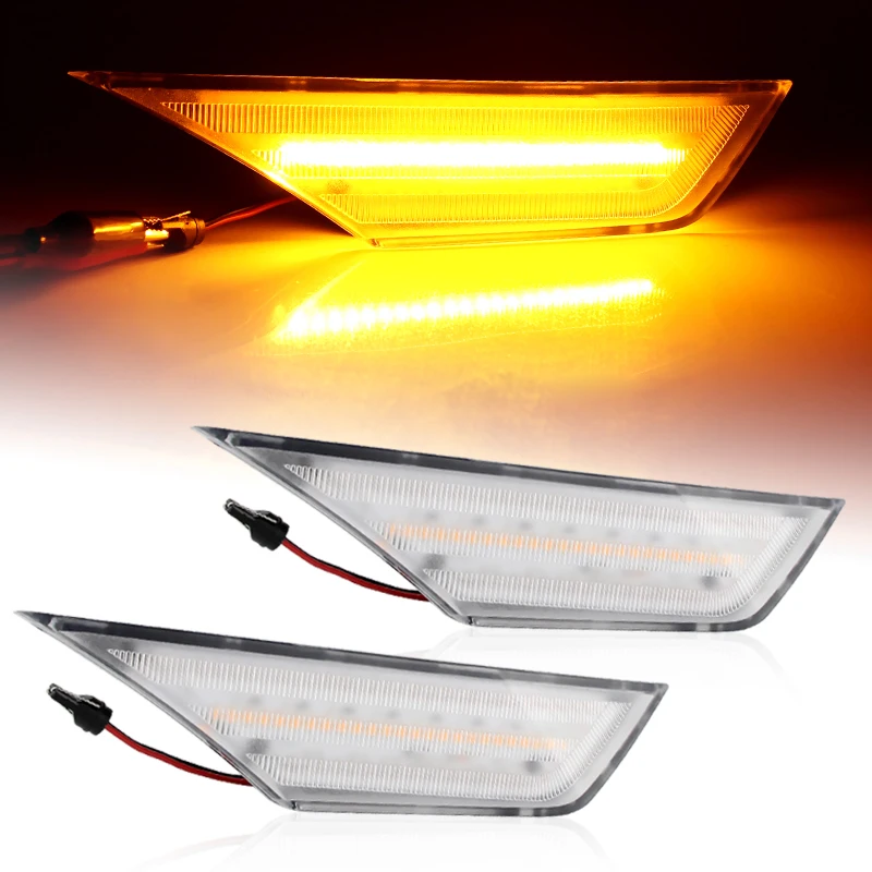 

2×for Honda Civic 2016 2017 2018 2020 LED Dynamic Side Marker Lamps Turn Signal Light Indicator Canbus 12V - OEM# 34350-TET-H01