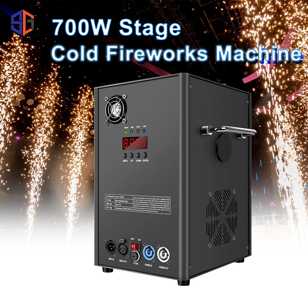 2pcs Spray Machine Wedding Bar Performance Fireworks Machine Stage Effect Outdoors Cold Spray Machine DJ Disco Fountain Machine