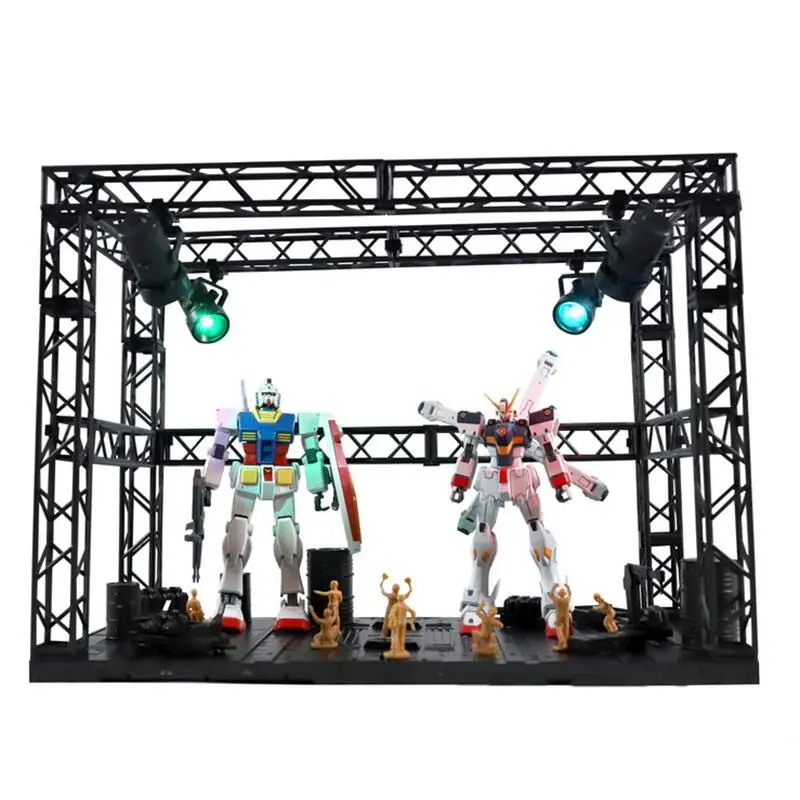 Garage Frontline Base Scene for Gundam Robot Action Figure Model Accessories Hobby System Base Universal Display Stage With Lamp