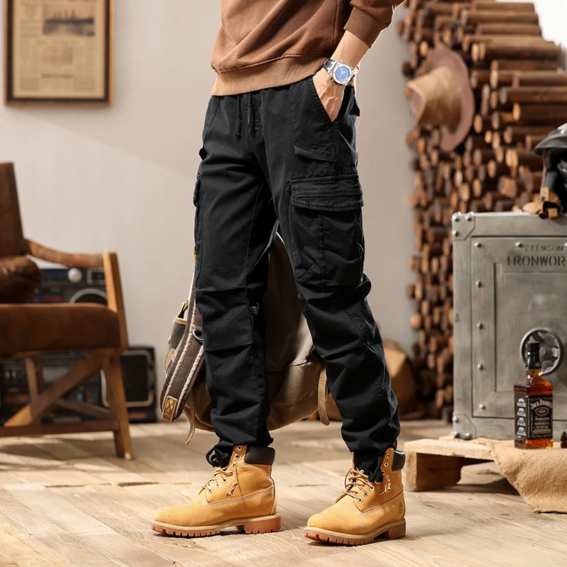 

New Hot Sale Of The Season Men's Japanese Style Workwear Pants Long Casual Sports Outdoor Versatile High Street Functional Wind