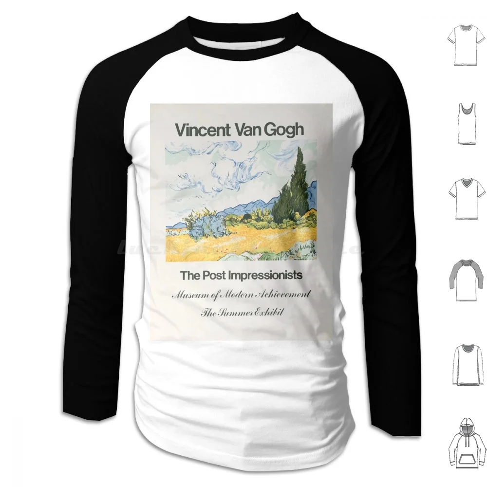 Natural Van Gogh Beauty Basirah Hoodie cotton Long Sleeve Landscape Aesthetic The Post Impresionists Famous Vincent Style