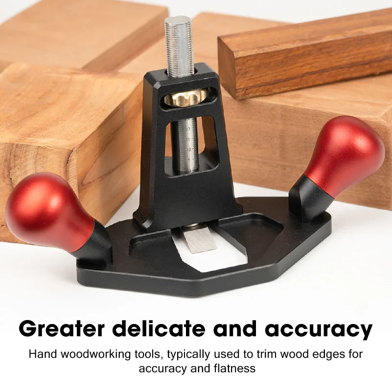 Woodworking Router Plane Hand Router Trimming Plane Anodic Oxidation Treatment Blade Hand Planer Hand Router Trimming Plane