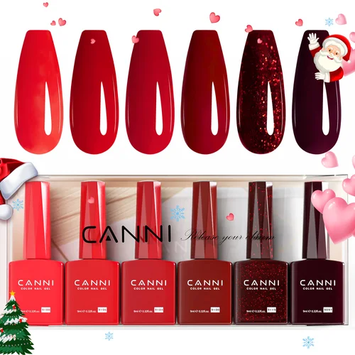 Imagen 2 del producto 6 uds/kit CANNI HEMA TPO FREE juego de esmalte de uñas en Gel Color precioso semipermanente remojo UV LED barniz de uñas en Gel regalo de Navidad