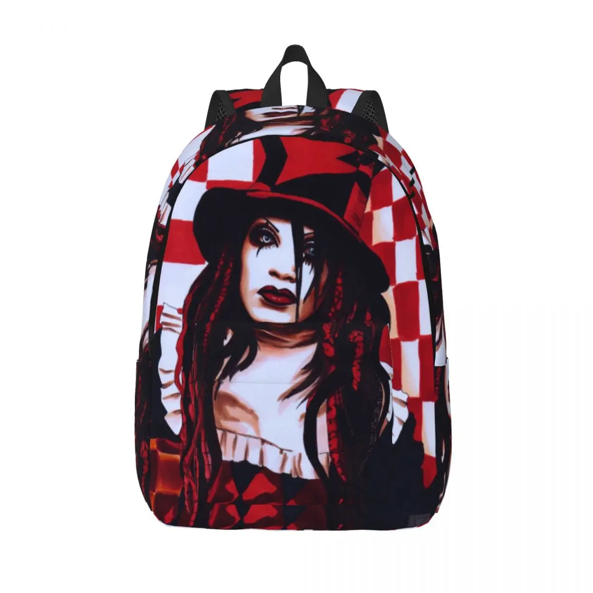 

Goth Girl Loki N Roll Backpack Horror H-Harlequins Workout Backpacks Xmas Gift Boy Custom Print School Bags Leisure Rucksack