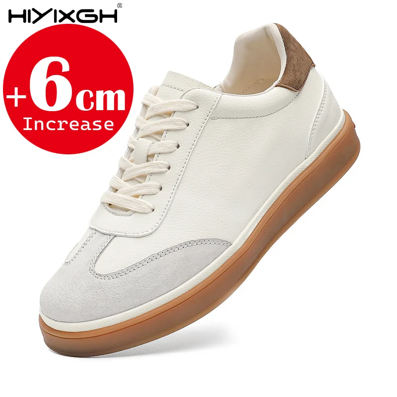 Men Hidden Height Increase 6cm Sneakers Casual Retro Training Shoes Man Lace-up Comfortable Elevator Shoes Outdoor Lift Sports