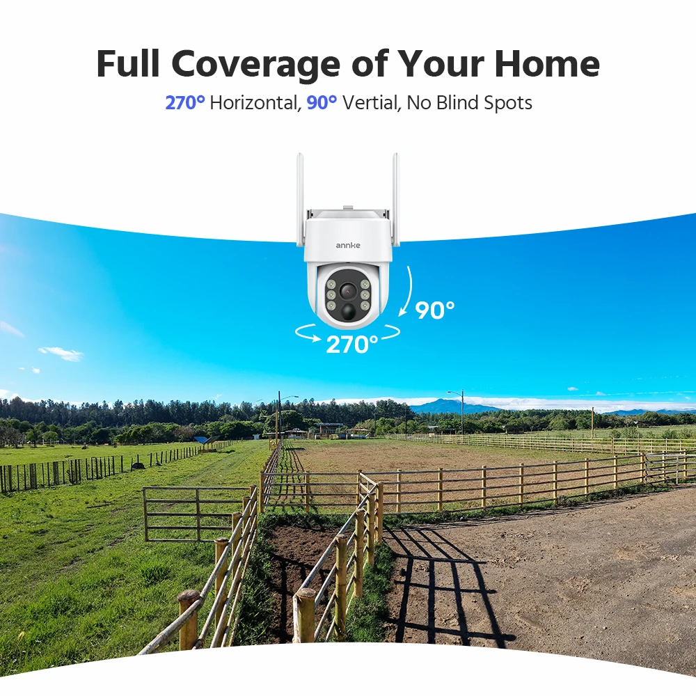 Cámara Solar Annke inalámbrica PT de 4MP, 16 canales NVR, 2,4G y 5,8G, cámara de seguridad de doble banda, sistema de cámara inalámbrica con batería Solar integrada