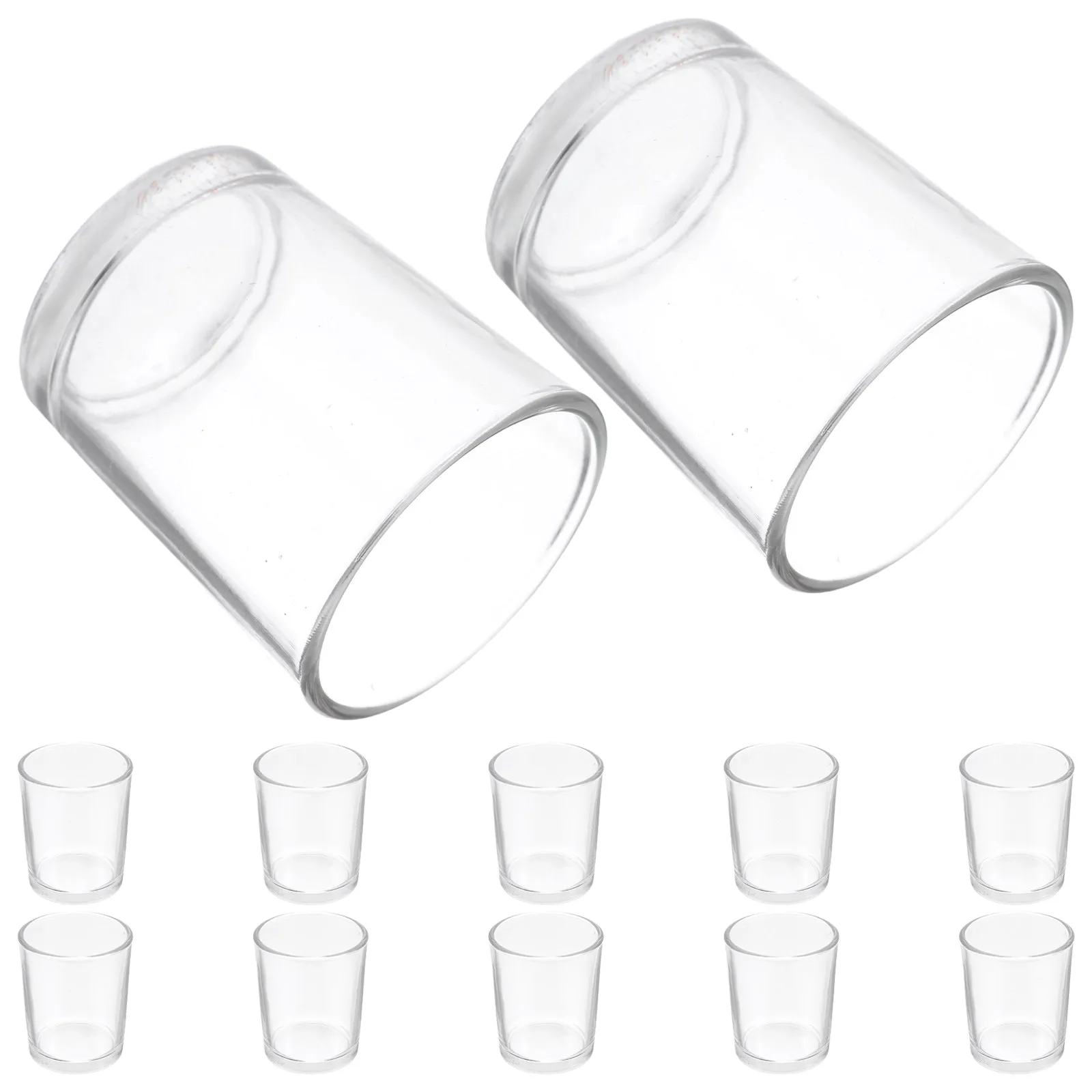 12Pcs Small Transparent Glass Shot Glasses Mini Wine Cups Versatile Cordial Glasses Elegant Design Easy Clean for Beer Cocktails