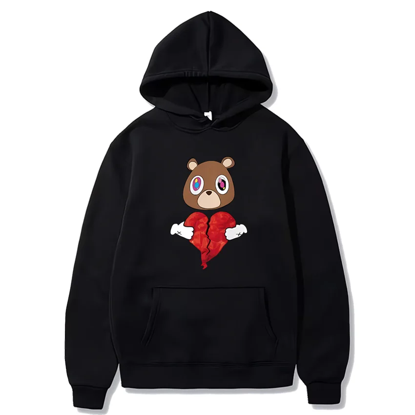 Kanye West Graduation Bear Unisex  Casual Hoodie Men Women vintage streetwear Long sleeve Oversized Graphics Hooded Sweatshirt