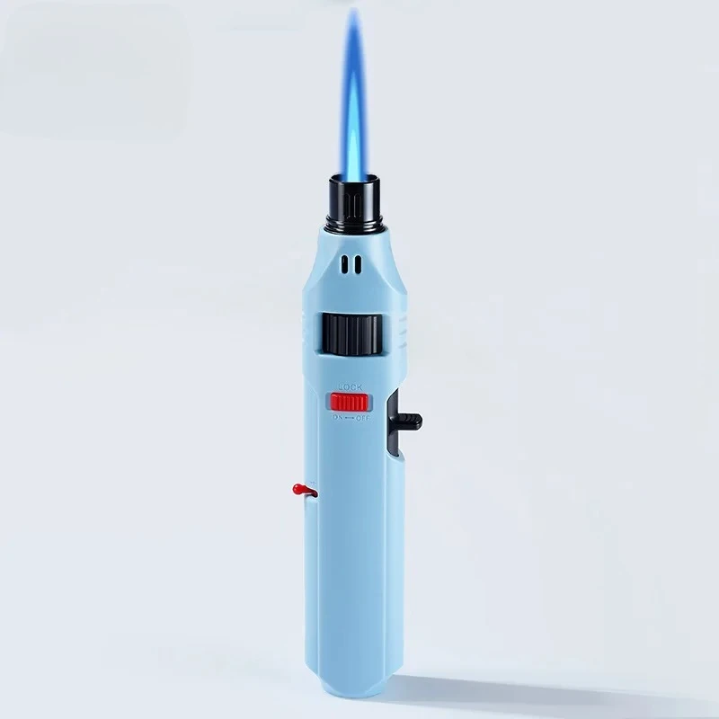 

Compact Slim Inflatable Torch Lighter Kitchen Outdoor Jet Flame Gas Windproof Cigar Lighter, Smoking Accessories, Tools, Gifts