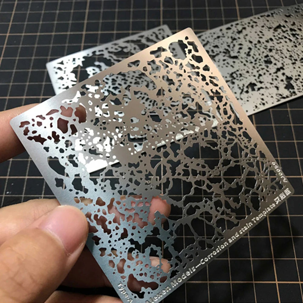 1PC Weathering Airbrush Stencils Tool For Model DIY Spray Decoration Kits Part 4 Styles