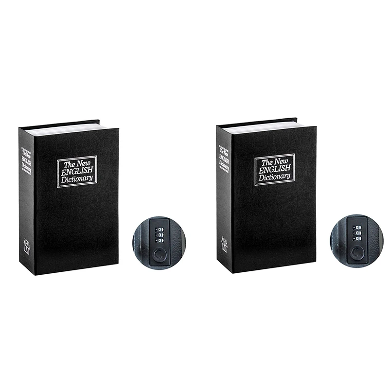 A11E-Book Safe With Combination Lock Dictionary Diversion Book Safe Portable Safe Box, Great For Storing Money Jewelry Passport