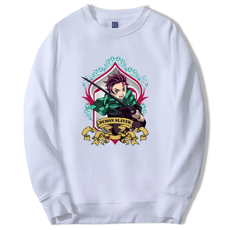 

Hot Anime Demon Slayer Hoodies Mens Tanjirou Manga Kimetsu No Yaiba Graphic Sweatshirts Long Sleeve Casual Crewneck Sudaderas