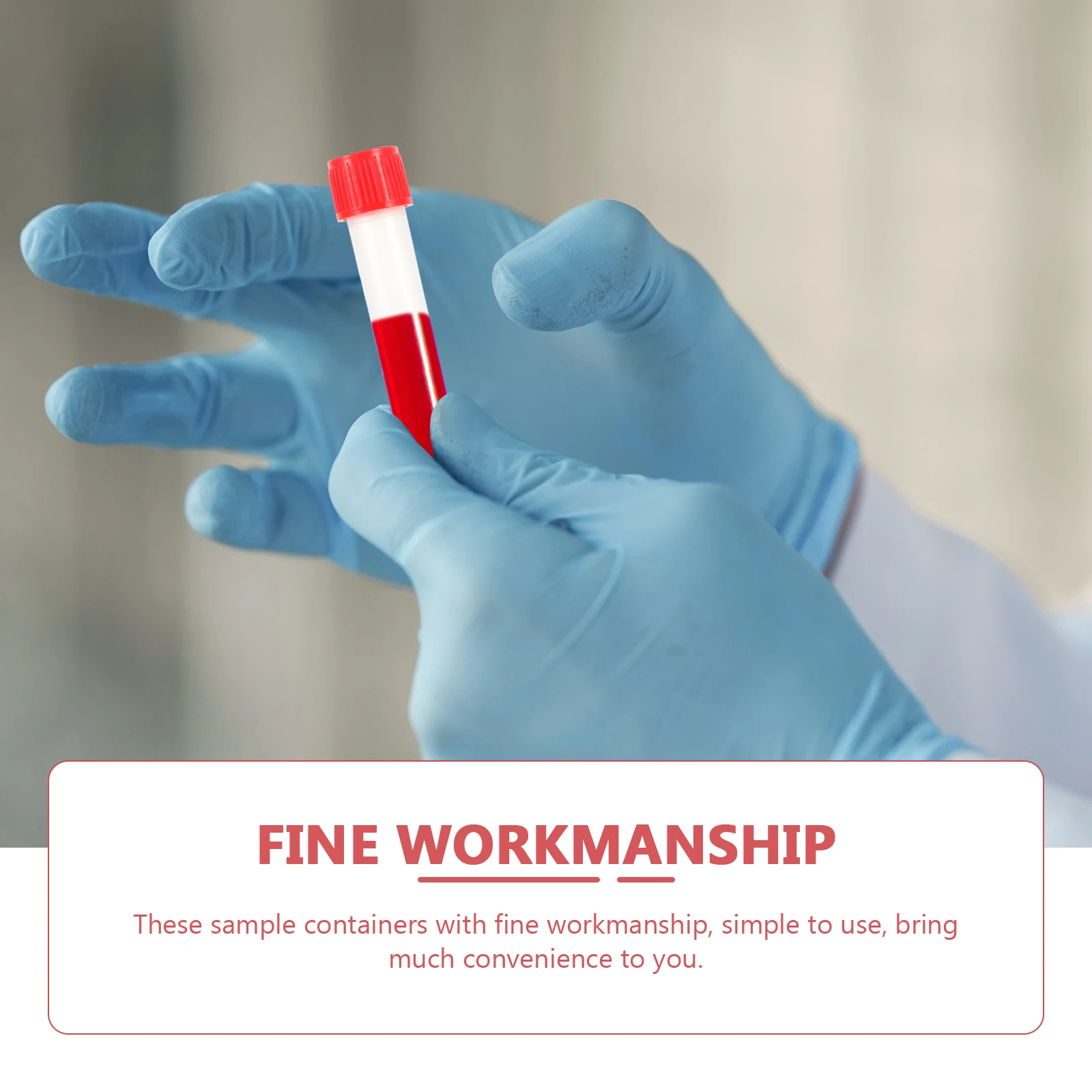 10pcs Sampling Tube Vacuum Blood Collection Test Tubes Plug Lids Hospital Specimen Containers Leak Proof Medical