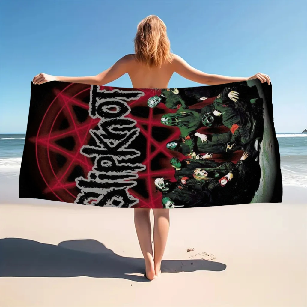 Microfiber Beach Towel Classic Heavy Metal Rock S-Slipknot Print Quick Dry Sandless Beach Blanket Soft Comfortable