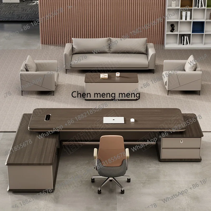 Office Small Simple and Modern Business Reception Sofa Three-seater Rest Area Reception Room Office Sofa FurnitureDD182