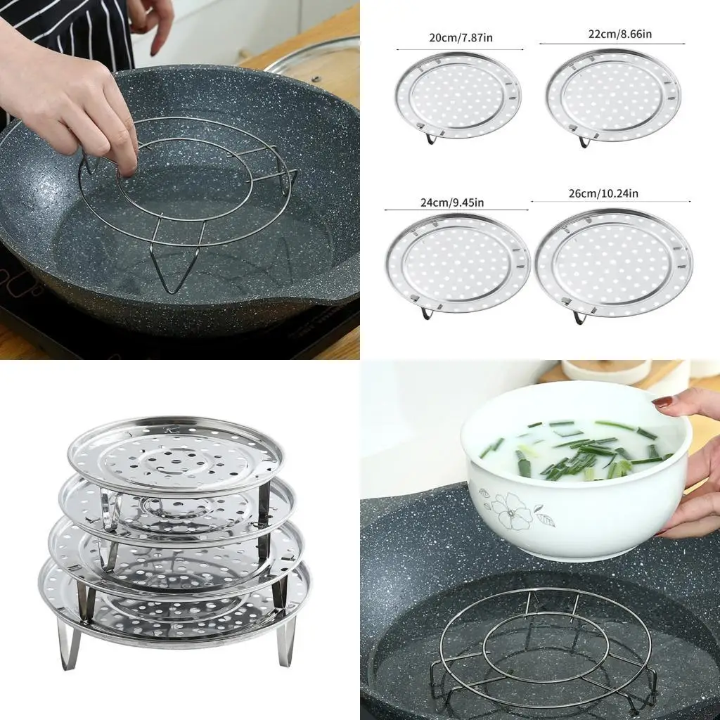 

Stainless Steels Cooking Steamer Rack with Detachable Legs for Baking Cooking Y5GB