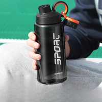 GIANXI Water Bottle For Sport Portable Lifting Ring Design Fitness Drinking Pot Outdoor Food Grade Large Capacity Drinkware