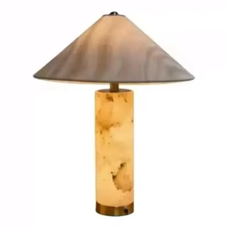 New high-end luxury marble table lamp, factory customized, suitable for villas and hotels, bedside marble lamp