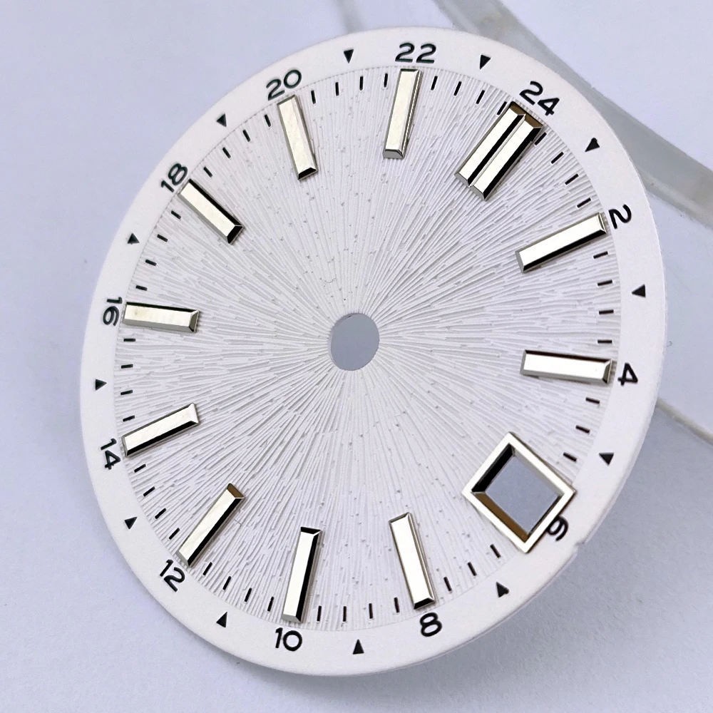 28.5mm NH35 dial customizable for your logo non luminous single calendar dial 24-hour logo luxury watch dial watch accessories