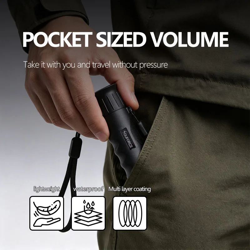 Portable 8x21 Optical Monocular Pocket-Sized Telescope for Hiking Birdwatching Travel Concerts Beginner Stargazing