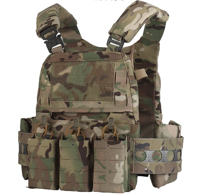 

V5 PC Tactical Vest Quick Disassembly Comes with Triple Pack, Built-in Clamp Plate, Matte Nylon Fabric