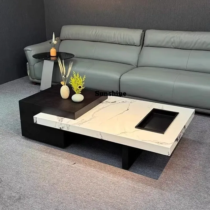 Italian Unique Coffee Table Luxury Nordic Living Room Modern Side Table Minimalist Center Writing Mesa Auxiliar Home Furniture
