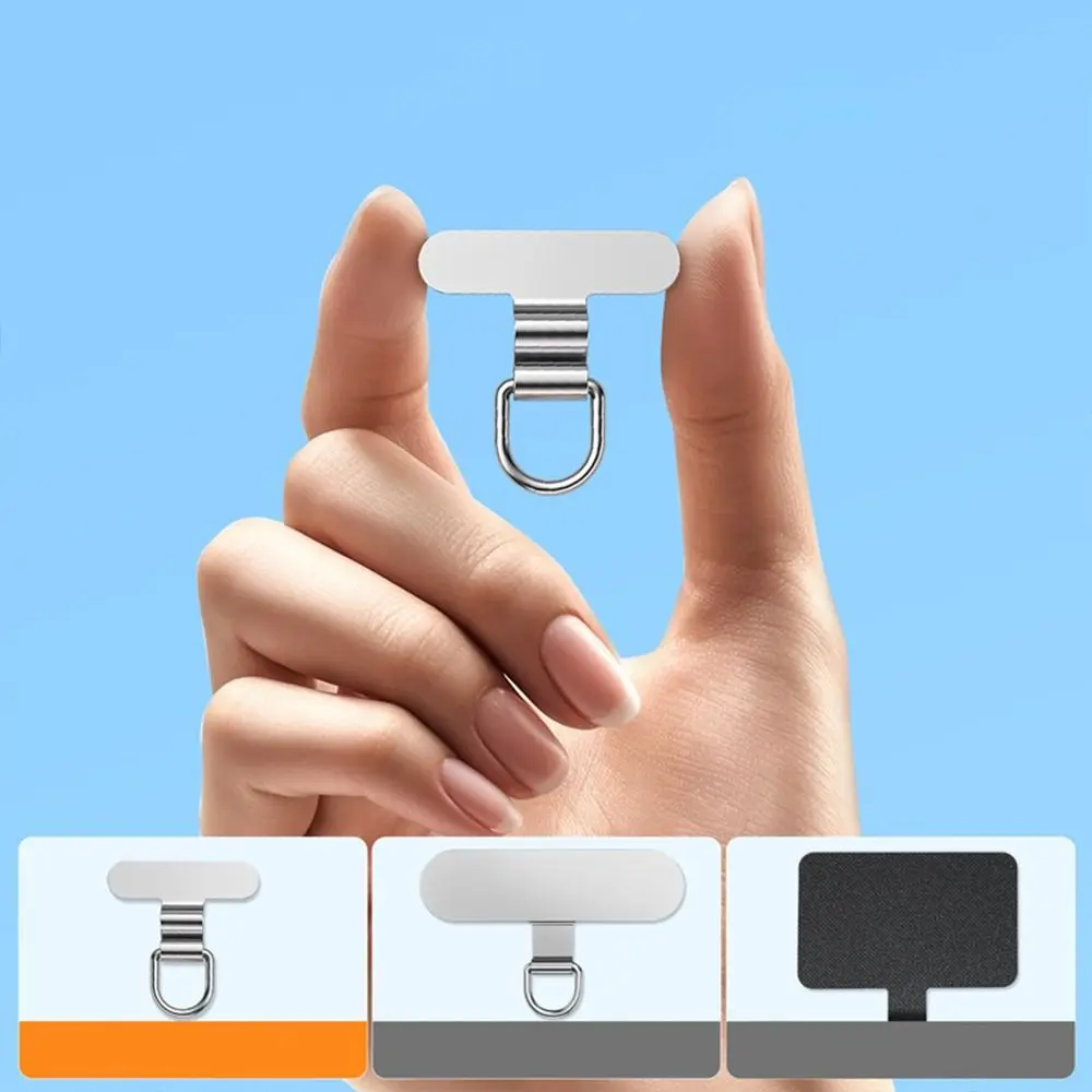 Ultra-thin Phone Lanyard Tab Double Buckle Gasket Metal Phone Lanyard Clip Patch Anti-fall Anti-lost Phone Case Hanging Rope