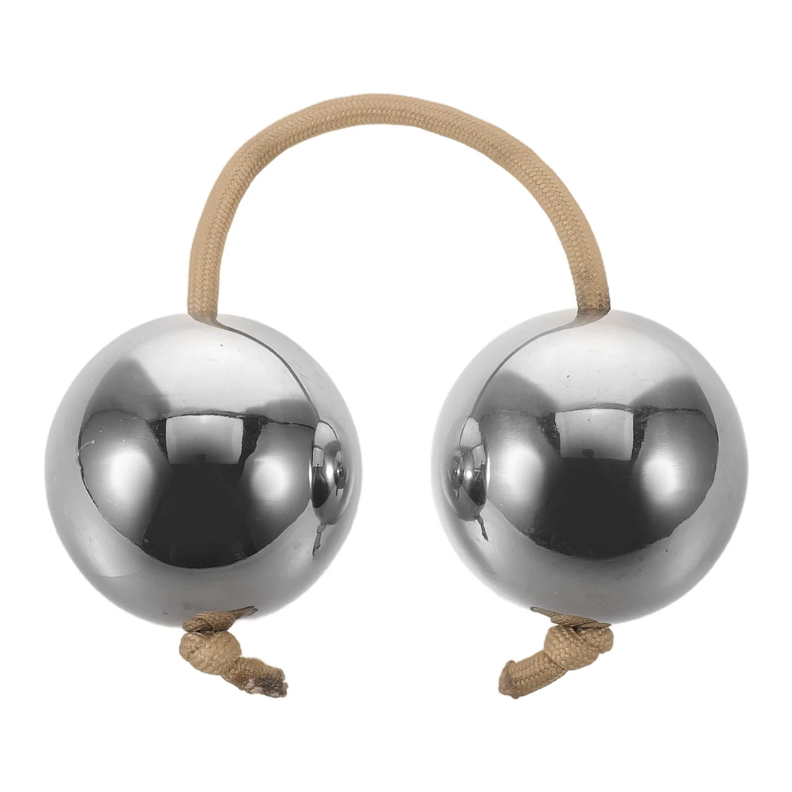 Kashaka Shaker Stainless Steel Double Balls Hand Percussion Rhythmic Ball African Traditional Aslatua Instrument for Music