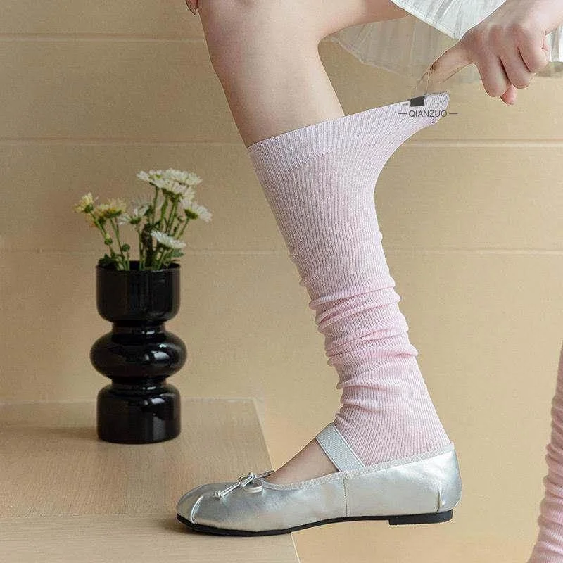 Sharp Pull up Yoga Socks Women's Knee High Air Conditioning Exercise Sports Socks Breathable Slipper Long Tube Socks