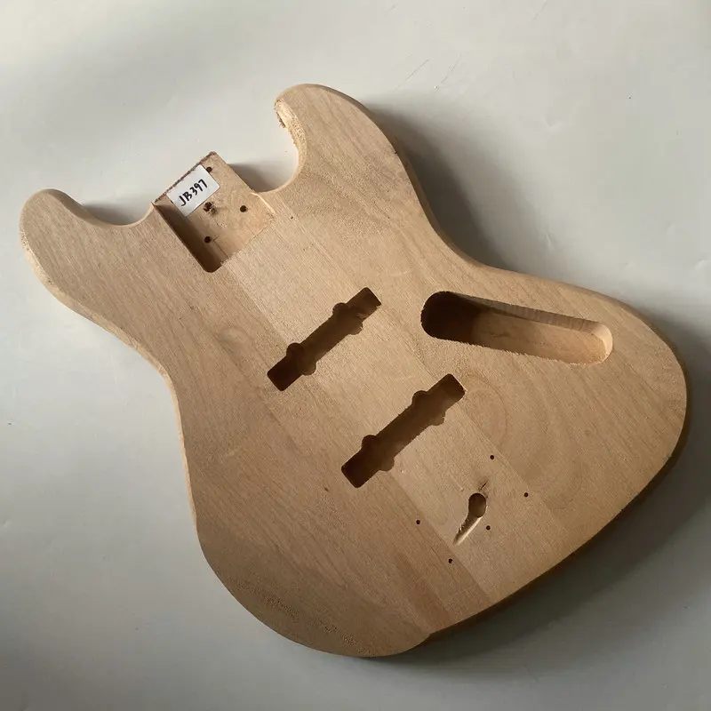 jB397  Natural Color Solid Alder Wood Jazz Electric Bass Unfinished JB Bass Body for DIY Surface Damages And Dirty DIY Bass Part