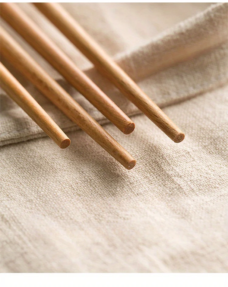 1 Paar japanische extra lange Holzstäbchen aus poliertem Buchenholz, rutschfeste Stäbchen für frittierte Lebensmittel und Nudeln, Küchenkochutensilien – Detail 5