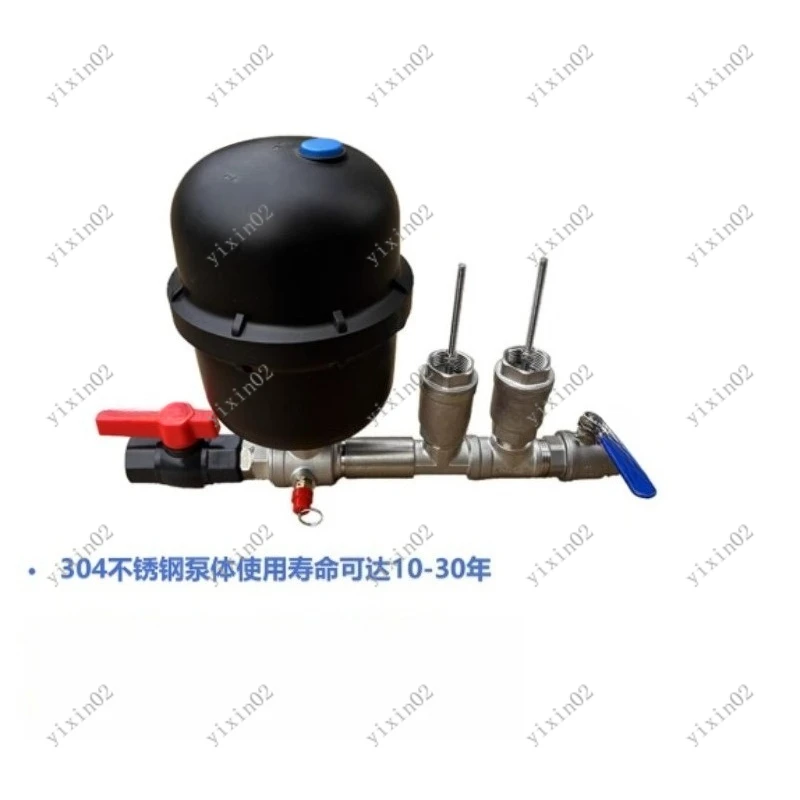Stainless Steel Water Hammer Pump Kit, Single Double Valve Interface, Plumbing Kit for Home Water System, 1