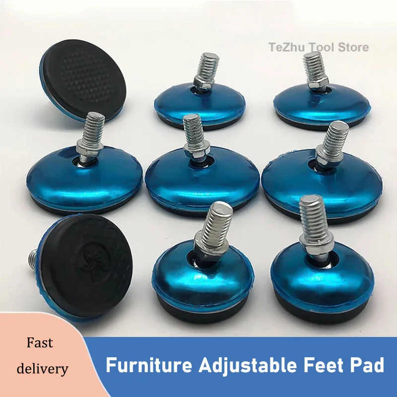 M6 M8 M10 Furniture Adjustable Feet Stainless Steel Universal Adjustable Foot Pads Sofas Cabinets Height Increasing Foot Legs